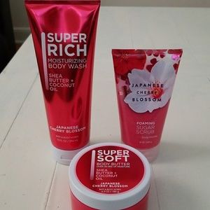 Bath & Body Works sugar scrub, body butter, wash